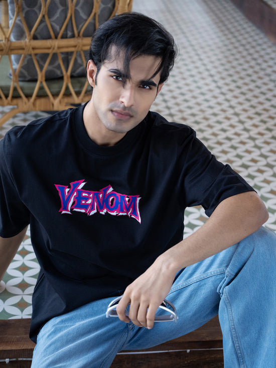 Mens Venom Oversize - Front and back Print Tshirt BON12047