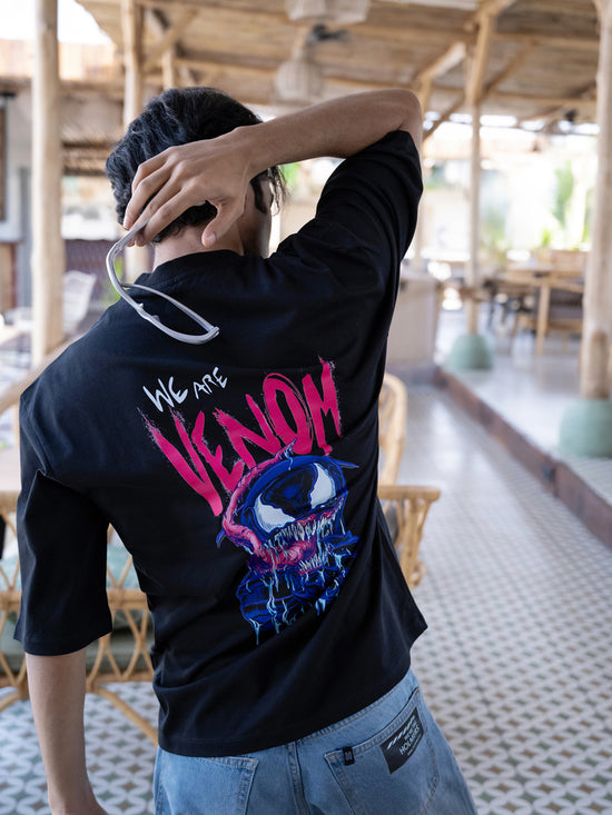 Mens Venom Oversize - Front and back Print Tshirt BON12047
