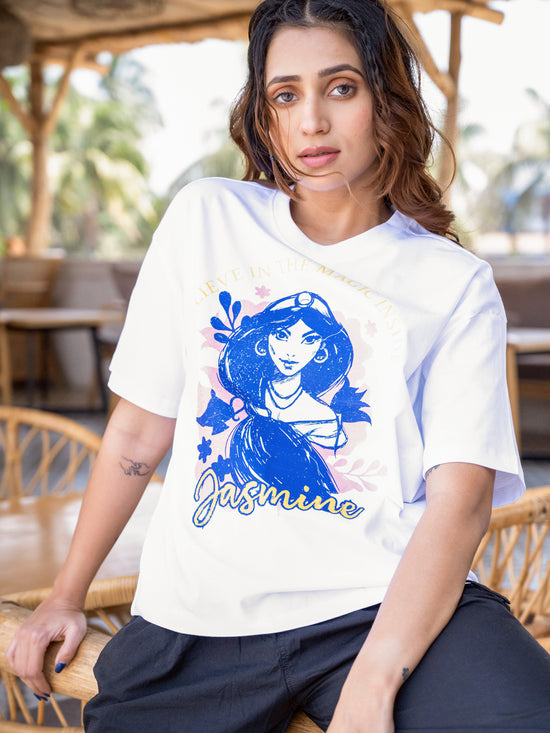 Women Jasmin Oversize Front Print Tshirt BON12142