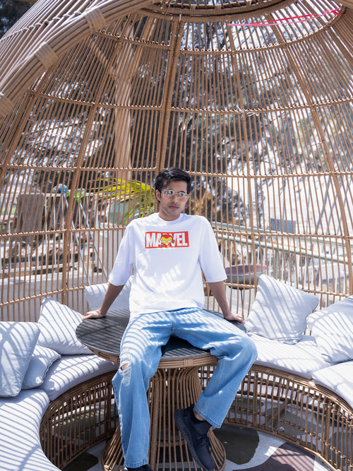 Mens Marvel Oversize Front Print Tshirt BON12040