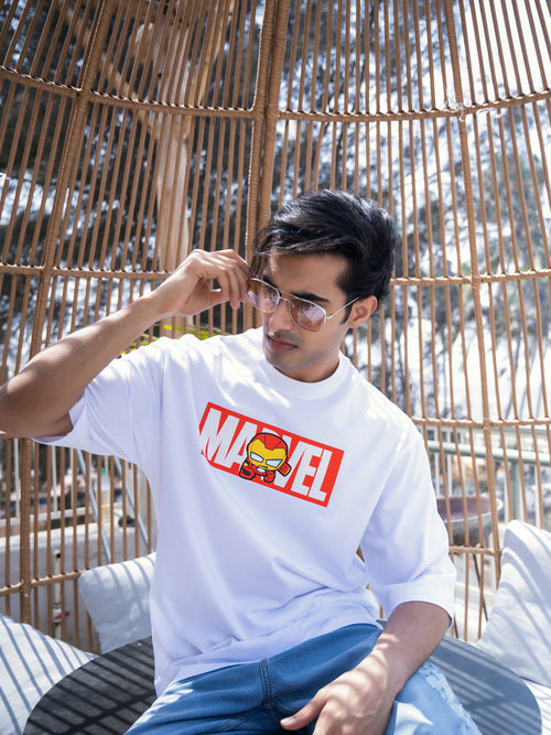 Mens Marvel Oversize Front Print Tshirt BON12040