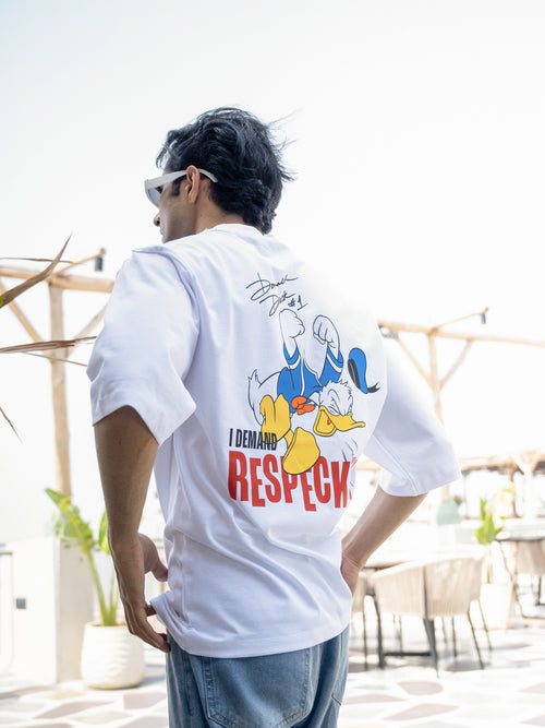 Mens Mickey Oversize - Front and back Print Tshirt BON12077