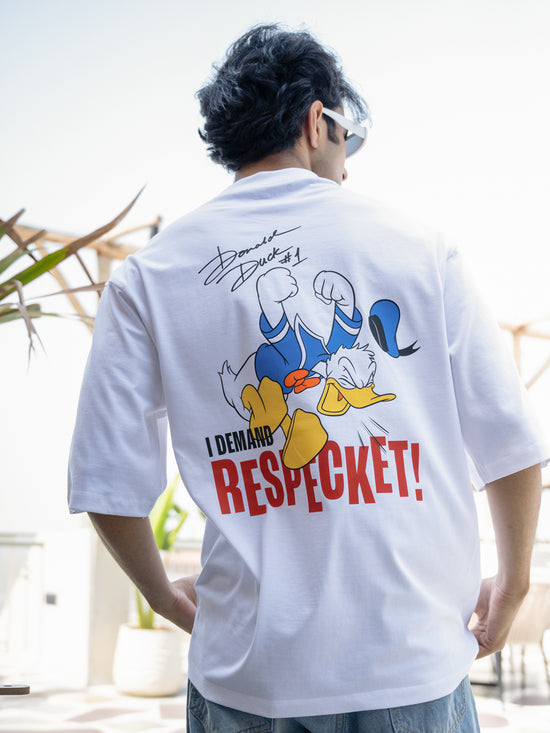 Mens Mickey Oversize - Front and back Print Tshirt BON12077