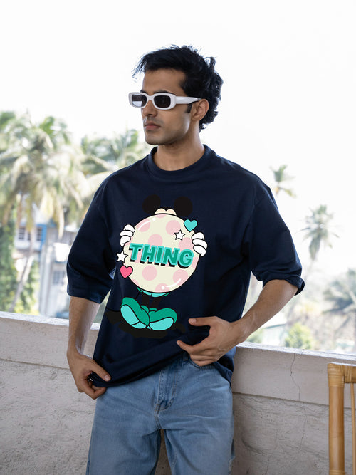 Mens Mickey Oversize Front Print Tshirt BON12023