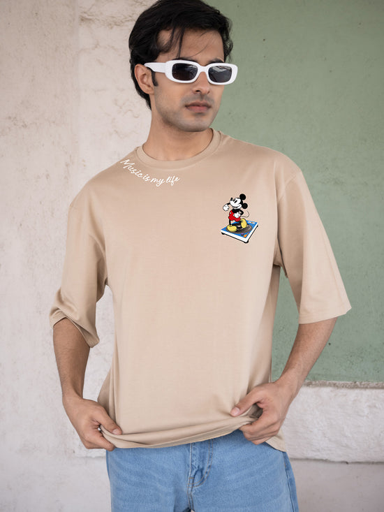 Mens Mickey Oversize Front Print Tshirt BON12037