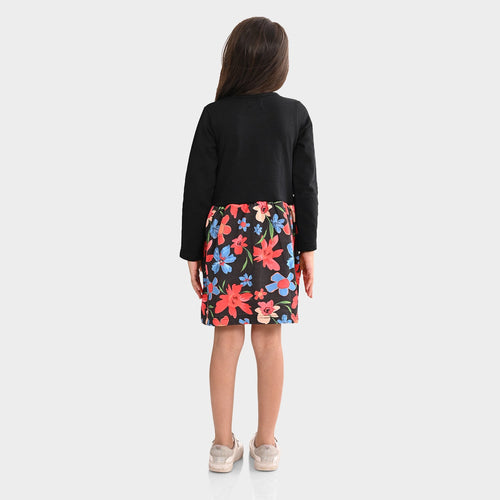 Girls Dress Full Sleeves Black