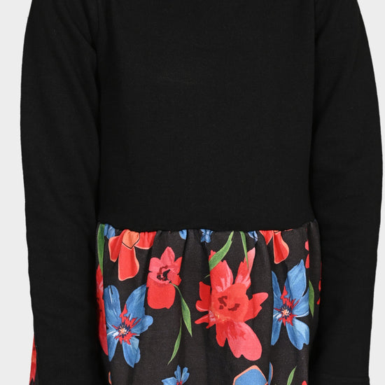Girls Dress Full Sleeves Black