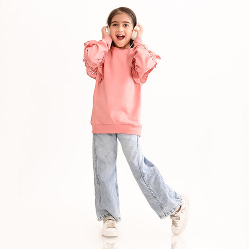 Girls Sweatshirt Peach