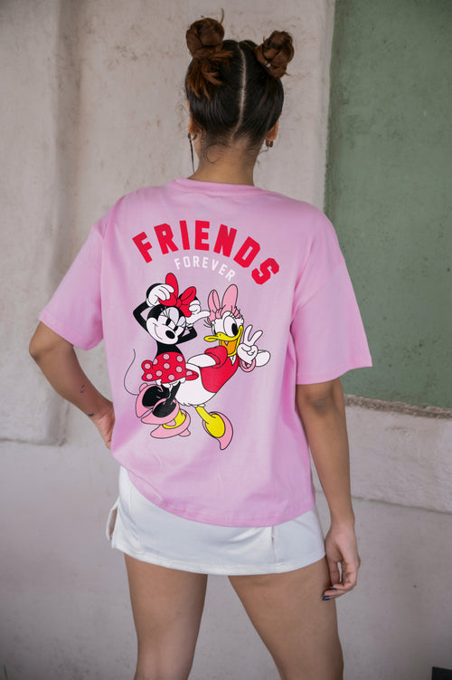 Women Mini Oversize Front and Back print Tshirt BON12078