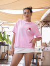 Women Mini Oversize Front and Back print Tshirt BON12078