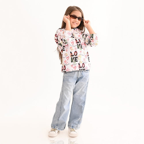 Girls Sweatshirt  Multi Color