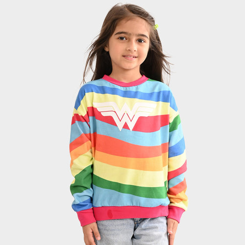 Girls Sweatshirt Multi Stripes