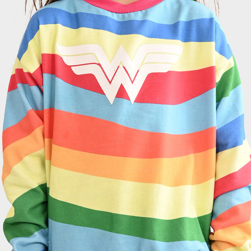 Girls Sweatshirt Multi Stripes