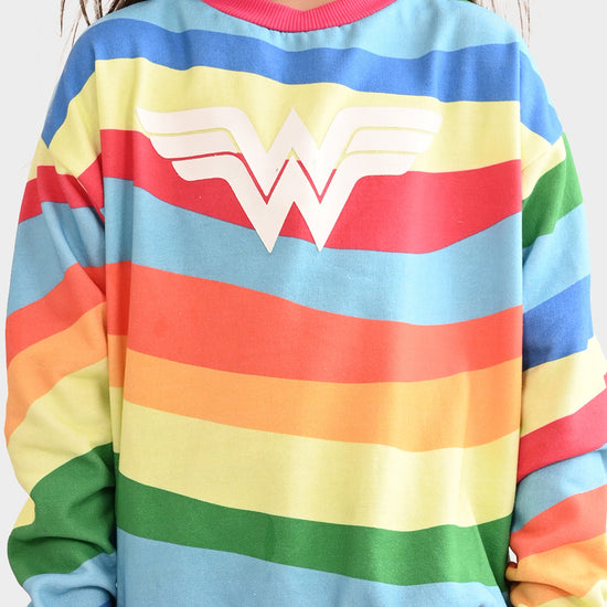Girls Sweatshirt Multi Stripes