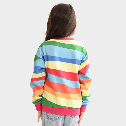Girls Sweatshirt Multi Stripes