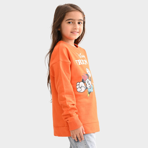 Girls Sweatshirt Orange