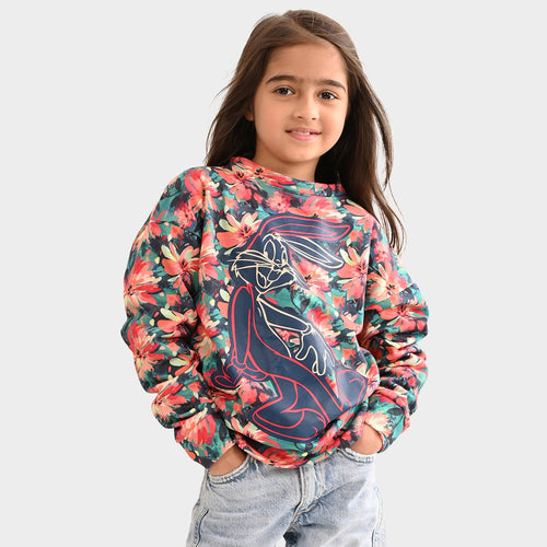 Girls Sweatshirt Multi Grey