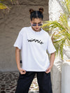 Women Mini Oversize Front and Back print Tshirt BON12101