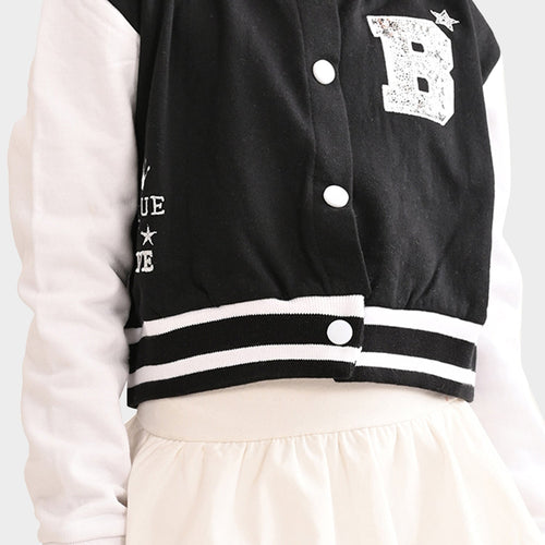 Girls Sweatshirt Coat Black