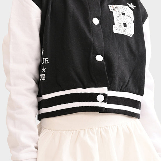 Girls Sweatshirt Coat Black