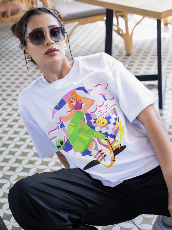 Women Generic Oversize Front Print Tshirt BON12138