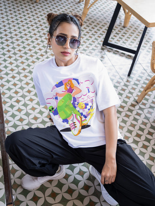 Women Generic Oversize Front Print Tshirt BON12138