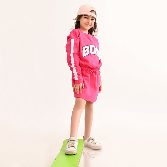 Girls oversized sweatdress