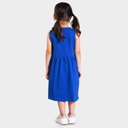 Girls Printed Cotton Casual Dress