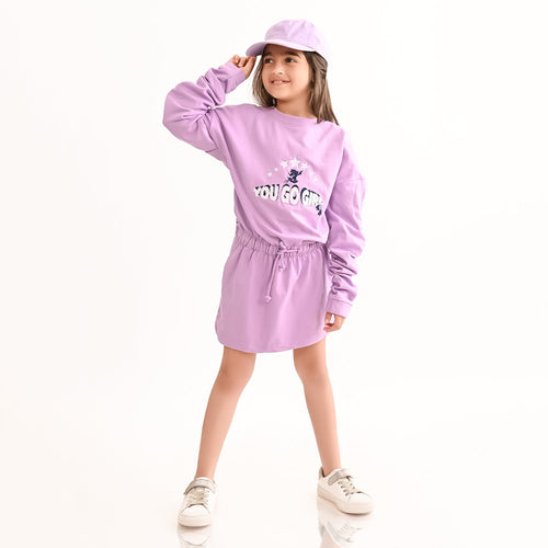 Girls oversized sweatdress