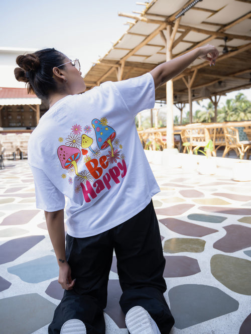 Women Generic Oversize Front and Back print Tshirt BON12139