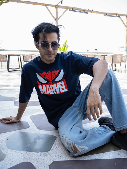 Mens Spiderman Oversize Front Print Tshirt BON12016