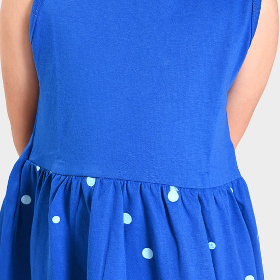 Girls Printed Cotton Casual Dress