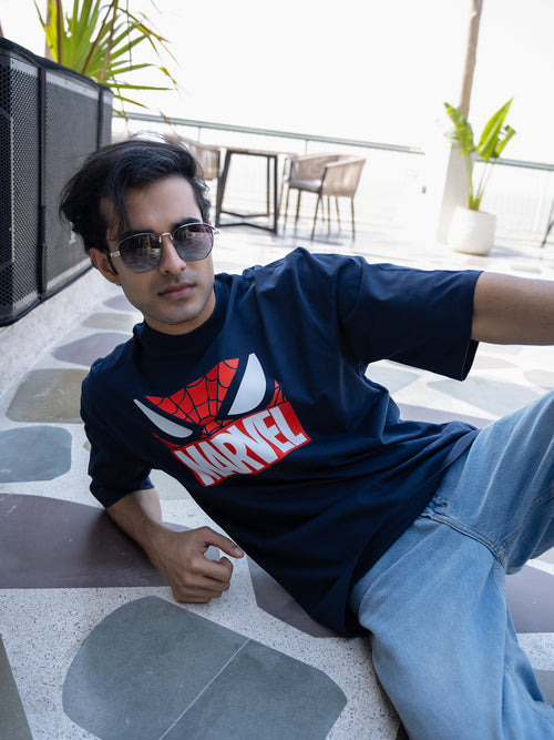 Mens Spiderman Oversize Front Print Tshirt BON12016