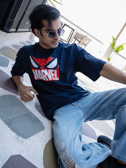 Mens Spiderman Oversize Front Print Tshirt BON12016