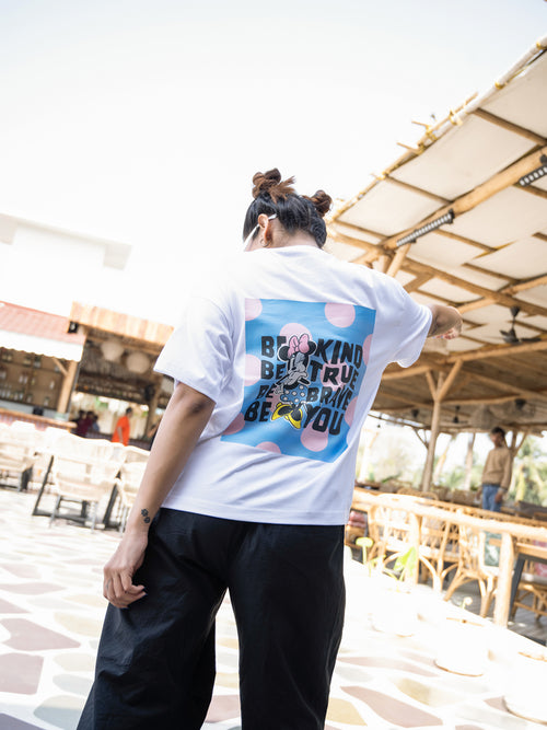 Women Mini Oversize Front and Back print Tshirt BON12088