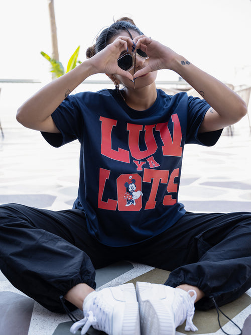 Women Mini Oversize Front Print Tshirt BON12092