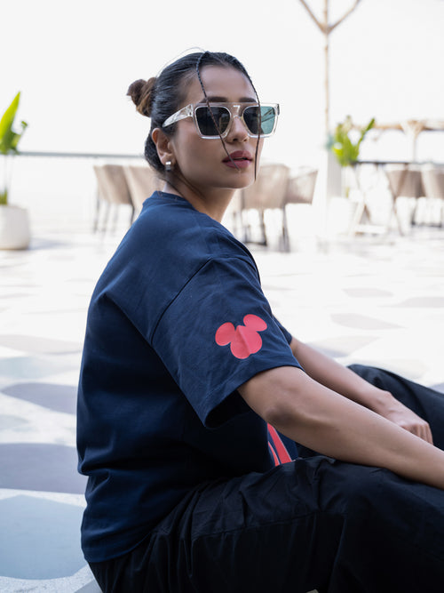 Women Mini Oversize Front Print Tshirt BON12092