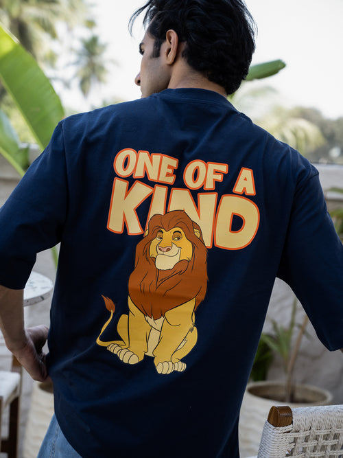 Mens Lion king Oversize - Front and back Print Tshirt BON12052