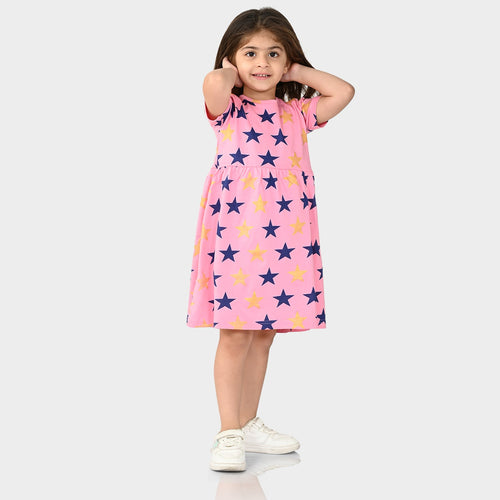 Girls Cotton Pink Dress