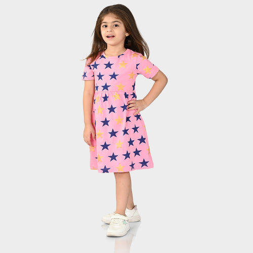Girls Cotton Pink Dress