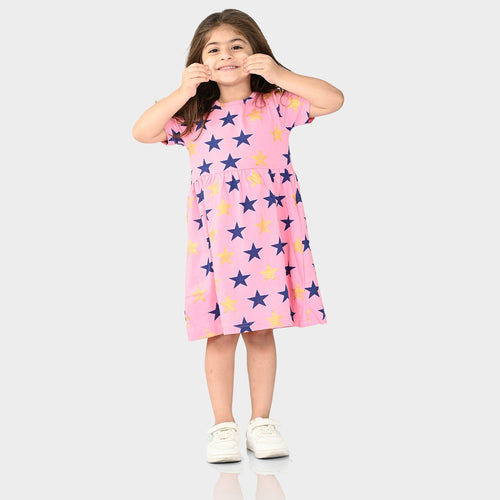 Girls Cotton Pink Dress
