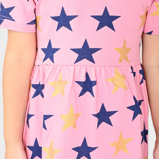 Girls Cotton Pink Dress