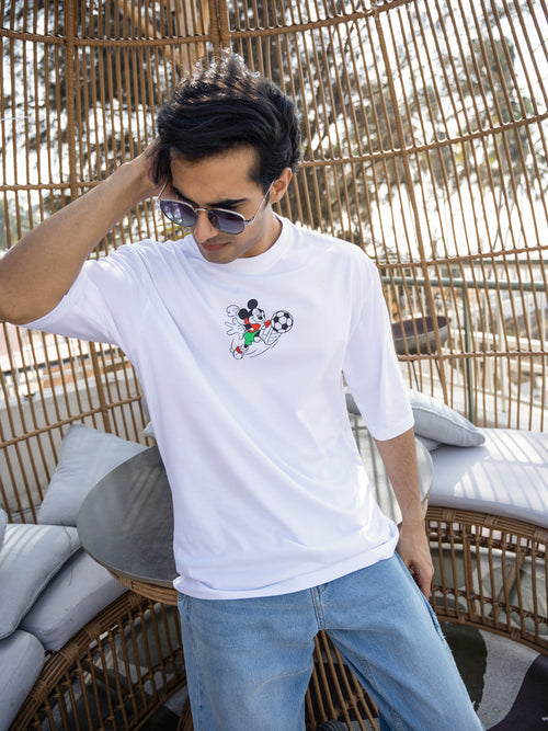 Mens Mickey Oversize Front Print Tshirt BON12028