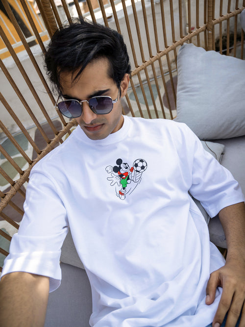 Mens Mickey Oversize Front Print Tshirt BON12028