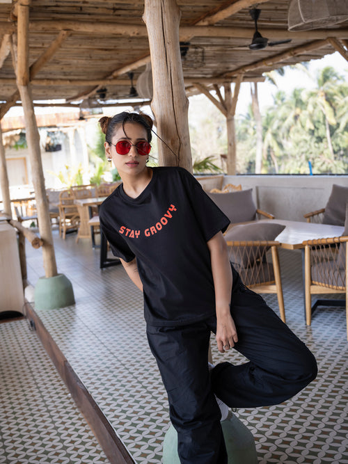 Women Generic Oversize Front and Back print Tshirt BON12137