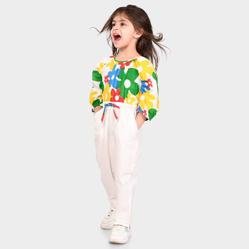 Girls JumpSuit Multi Color