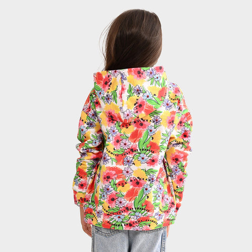 Girls Sweatshirt White Multi
