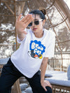 Women Mini Oversize Front Print Tshirt BON12115