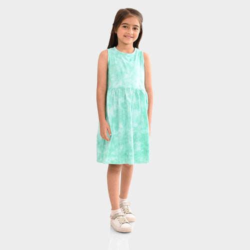 Girls Tie & Dye Cotton Dress