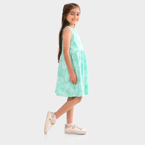 Girls Tie & Dye Cotton Dress